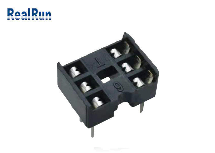 UL94V-0 PA6T 사각 핀 암 헤더 2*3P 180° 스트레이트 2.54mm RoHS