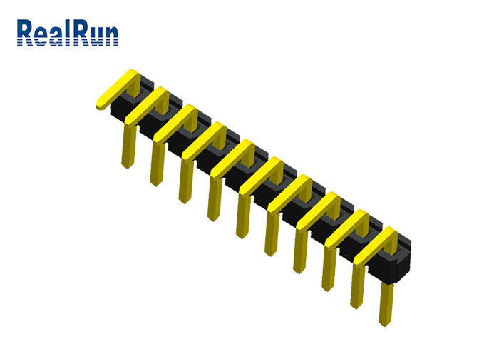 10P LCP PBT 남성 핀 헤더 커넥터 PA6T 한 줄 PCB 커넥터
