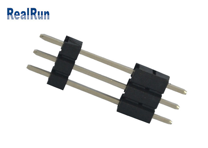 PA6T 놋쇠 PCB 핀헤더 3 핀 3A 180 급 곧은 단일 열 해더 커넥터