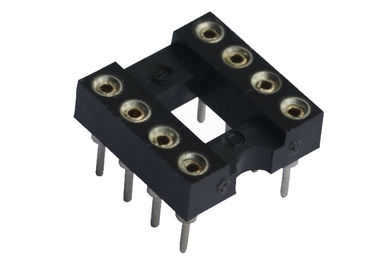 UL 94V 0 28 핀 복각 IC 소켓 방습 둥근 구멍 7.62mm 연결관