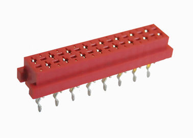 PBT 빨간 절연제 진지변환 연결관 16 핀 여성 우두머리 2.54mm 피치